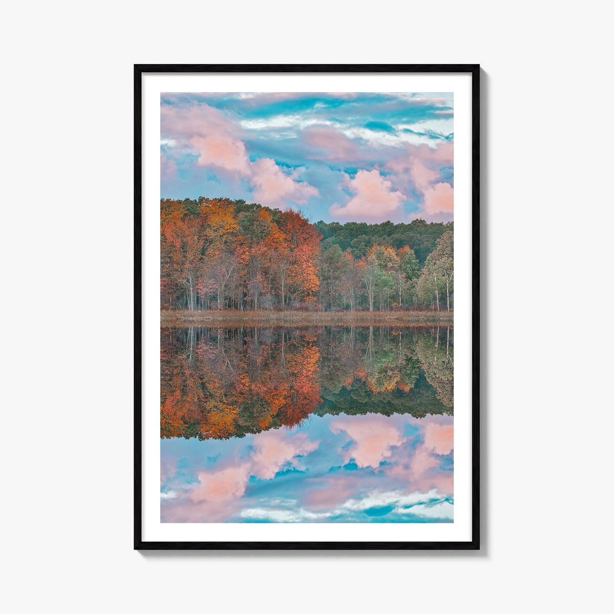 Lake Michigan no. 1 colorful photo poster of United States – vertical wall art, unframed print shown in interior mockup