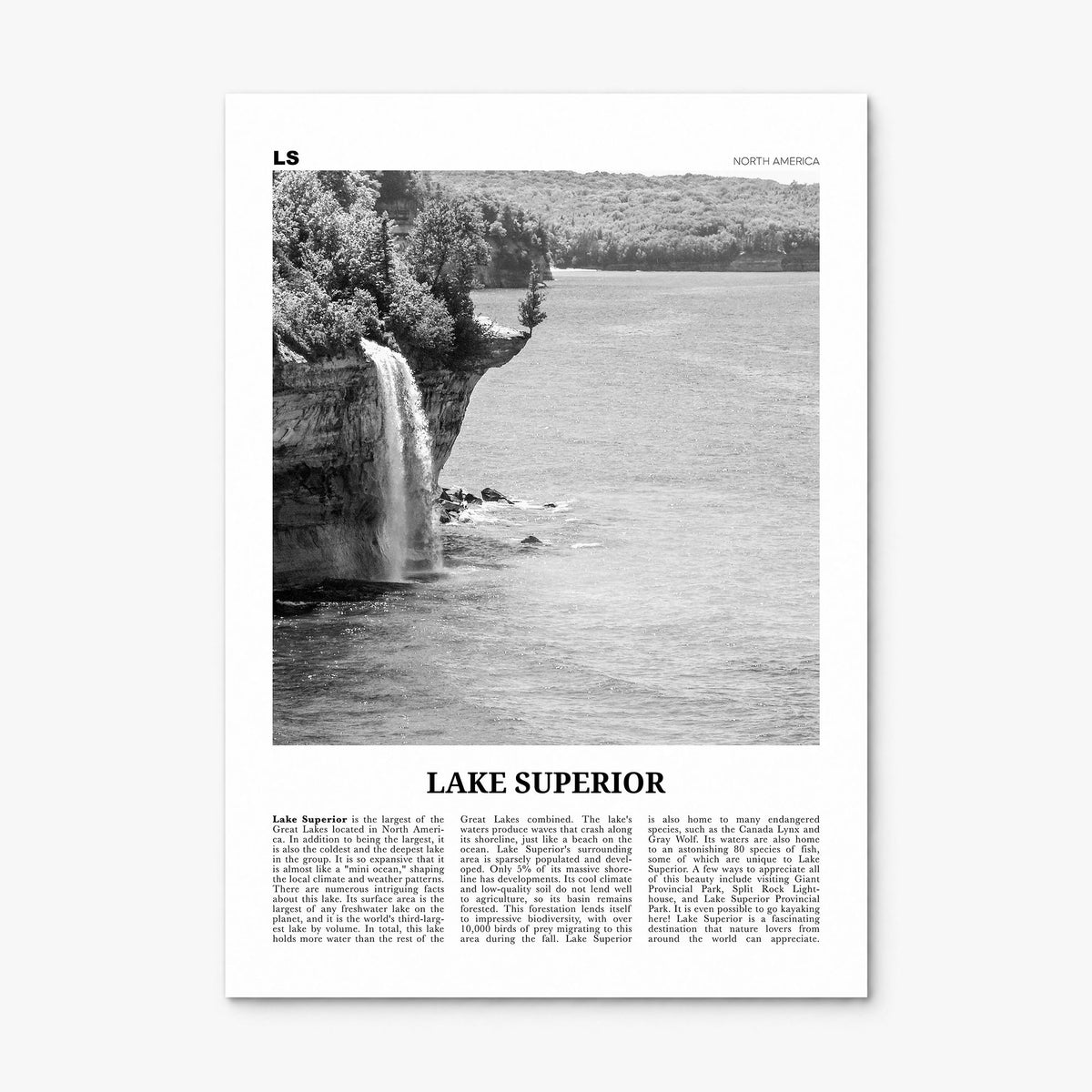 Lake Superior Newspaper Poster, print only (unframed)