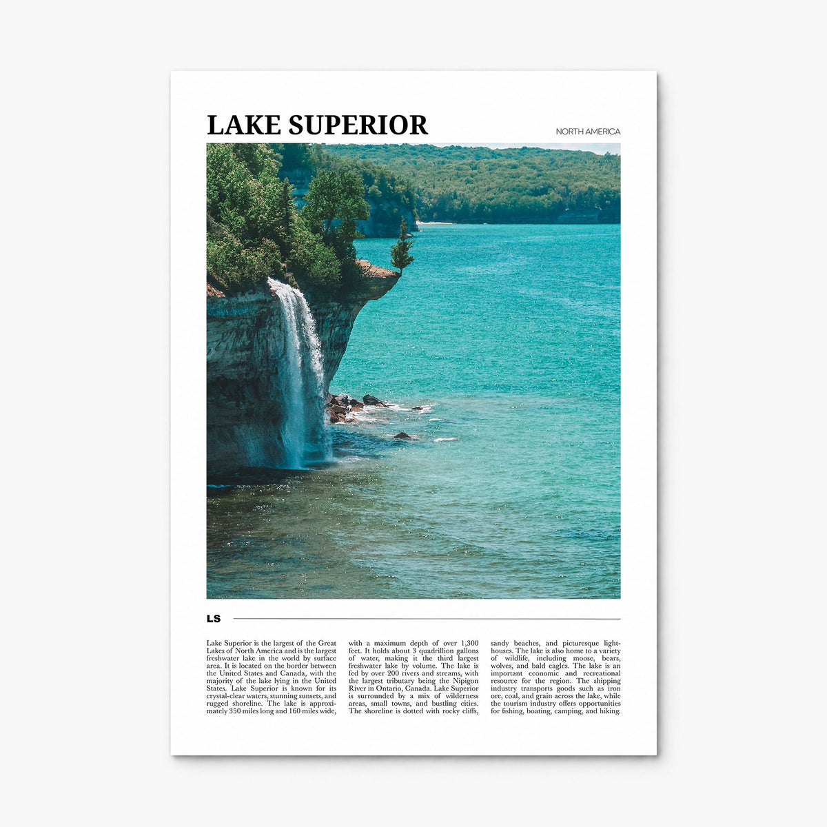 Lake Superior Travel Poster, print only (unframed)