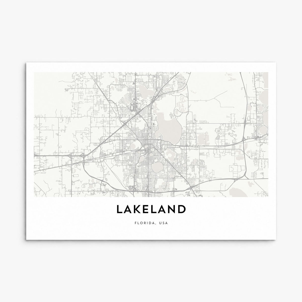 Lakeland Map Poster, print only (unframed)