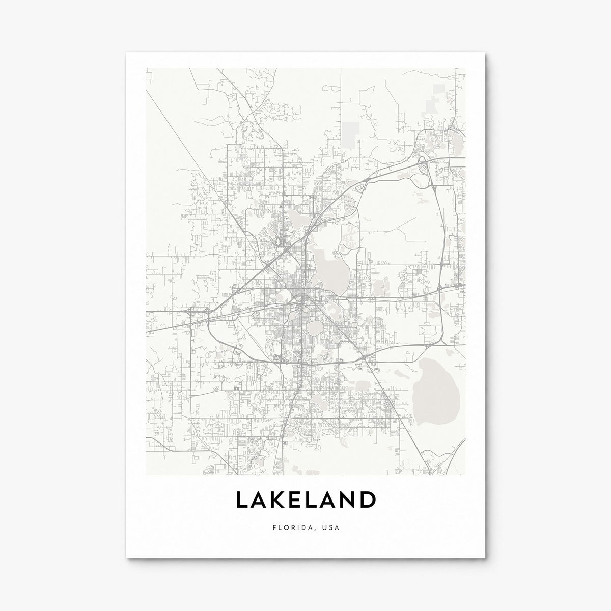 Lakeland Map Poster, print only (unframed)
