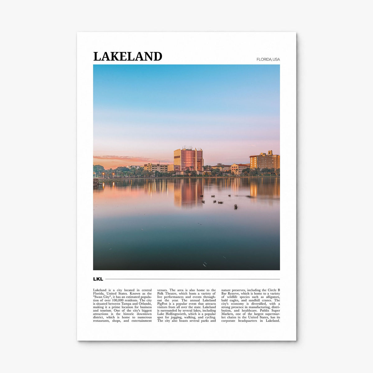 Lakeland Travel Poster, print only (unframed)