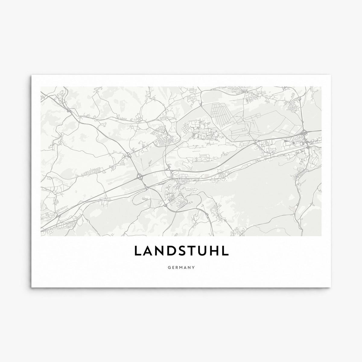 Landstuhl Map Poster, print only (unframed)