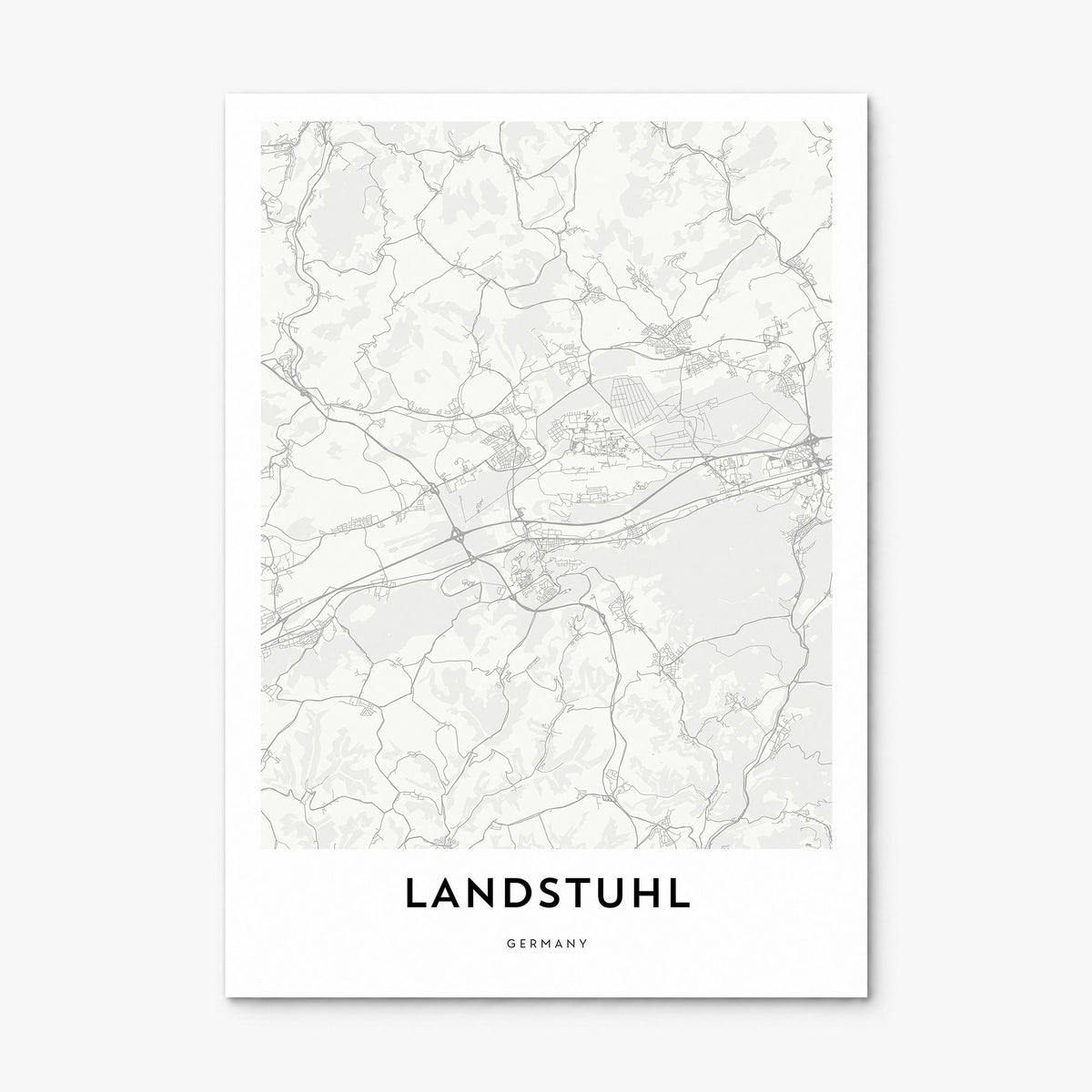 Landstuhl Map Poster, print only (unframed)