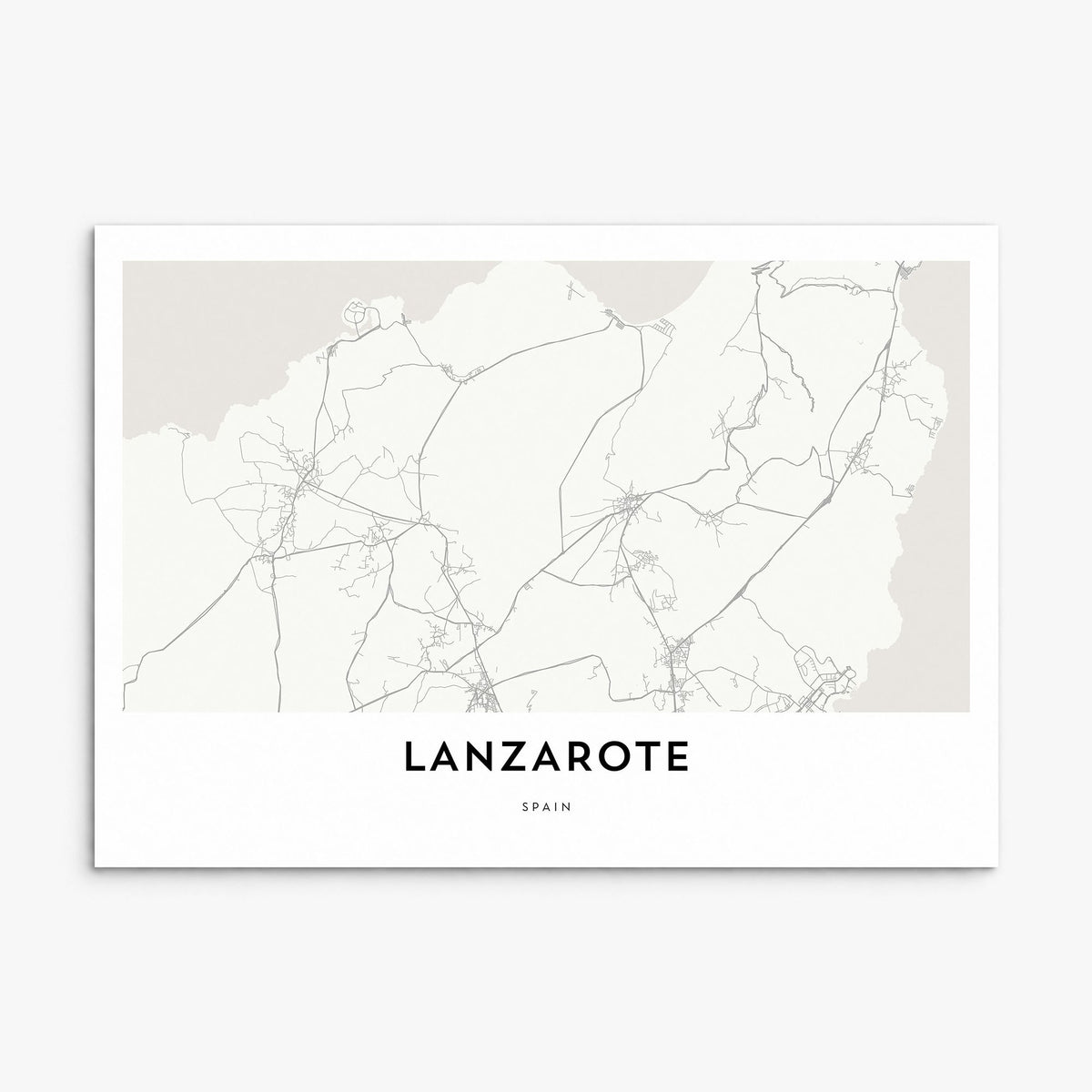 Lanzarote Map Poster, print only (unframed)