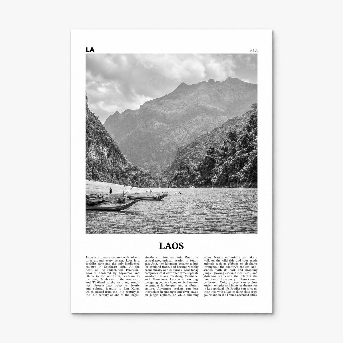 Laos Newspaper No 1 Poster, print only (unframed)