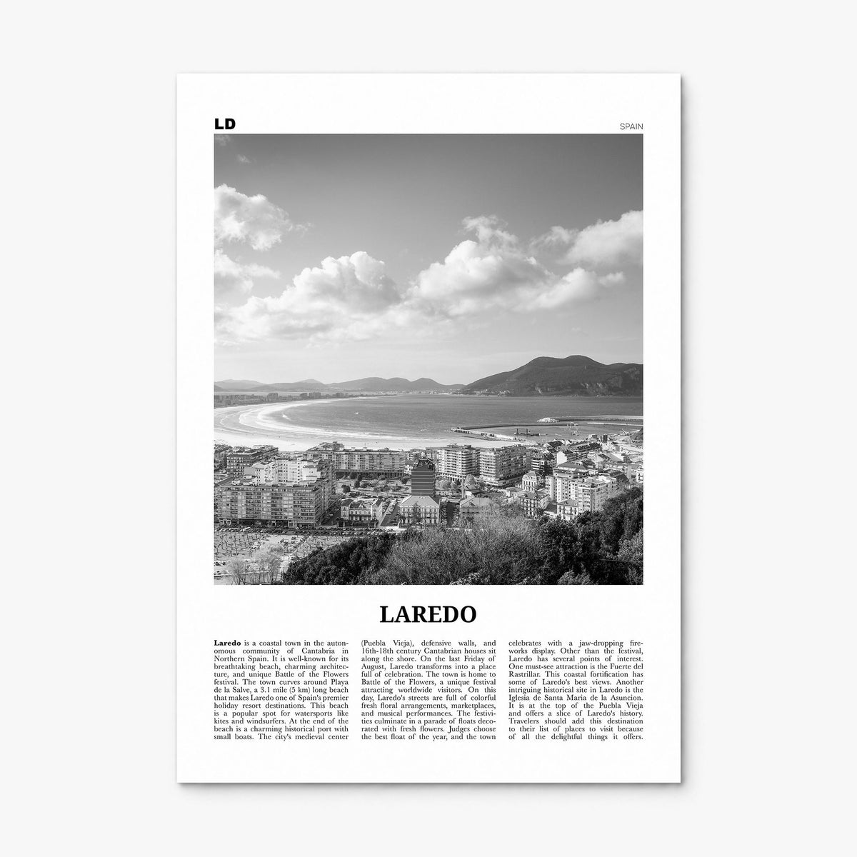 Laredo, Spain Newspaper Poster, print only (unframed)