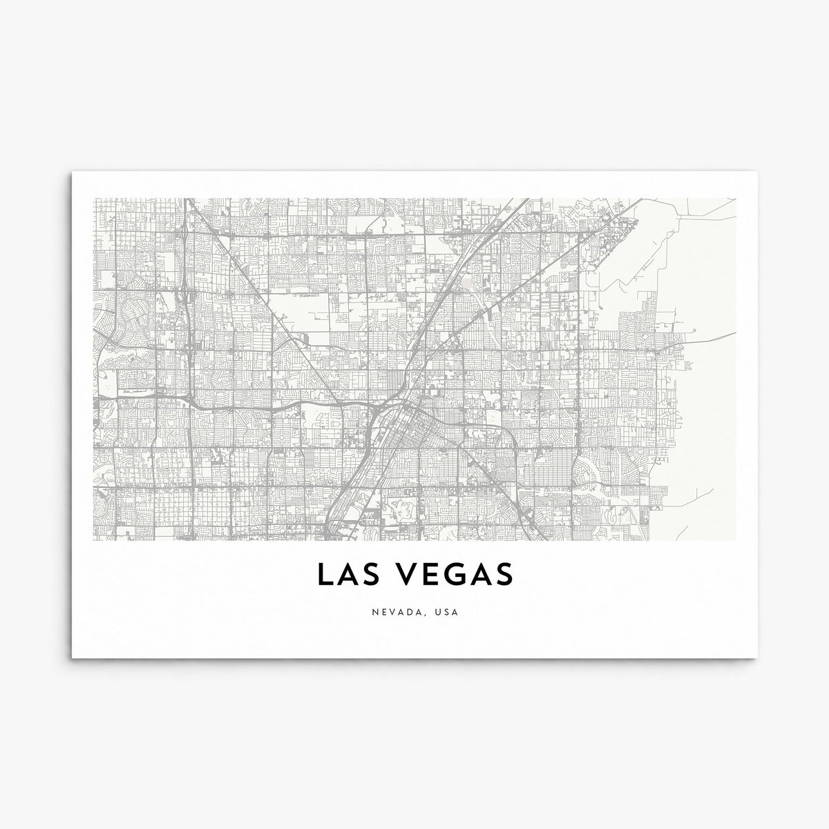 Las Vegas Map Poster, print only (unframed)