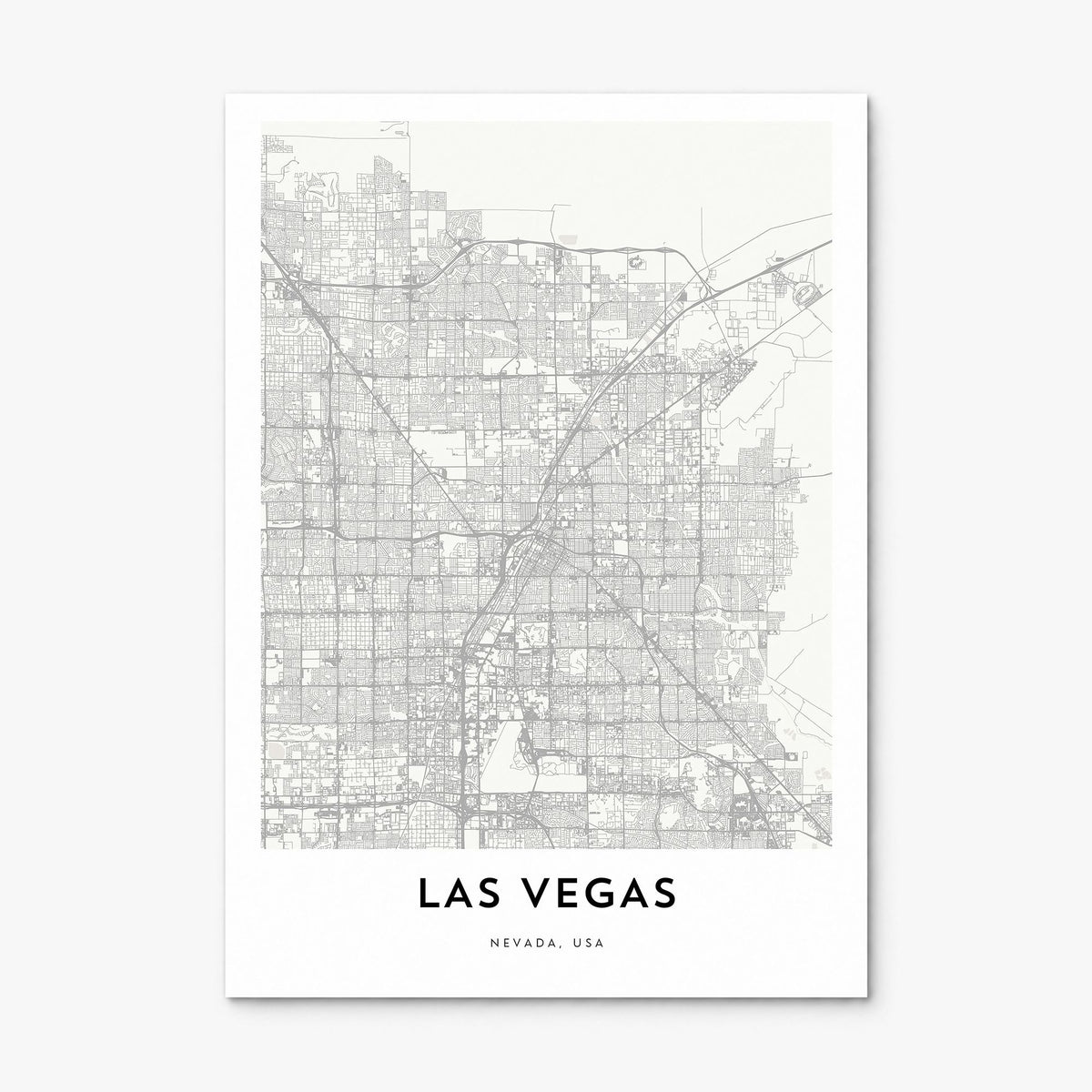 Las Vegas Map Poster, print only (unframed)