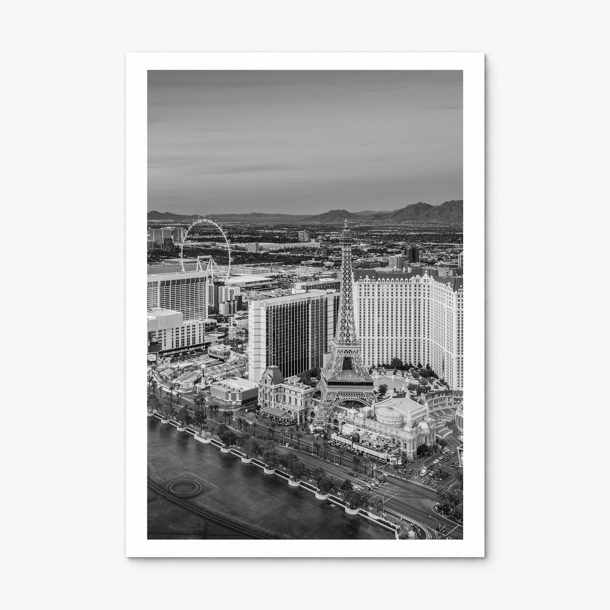 Las Vegas Photo Poster, print only (unframed), white border