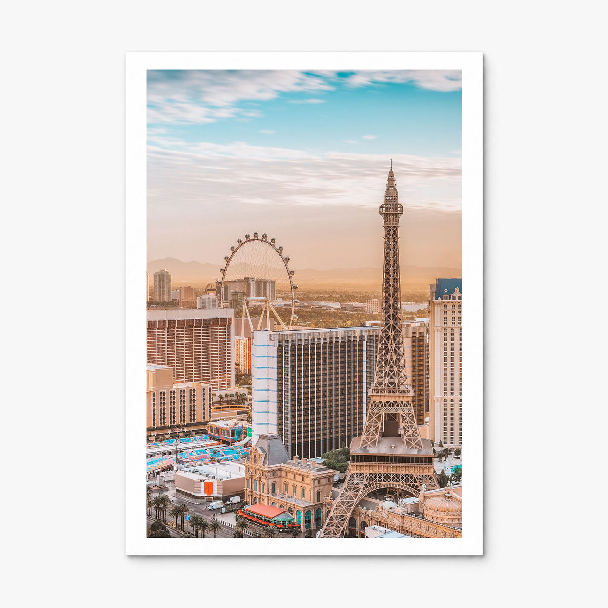 Las Vegas Photo Poster, print only (unframed), white border