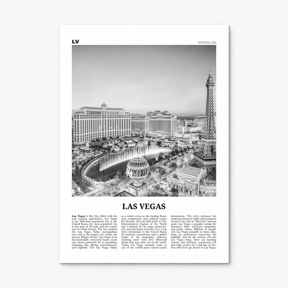 Las Vegas Newspaper No 1 Poster, print only (unframed)