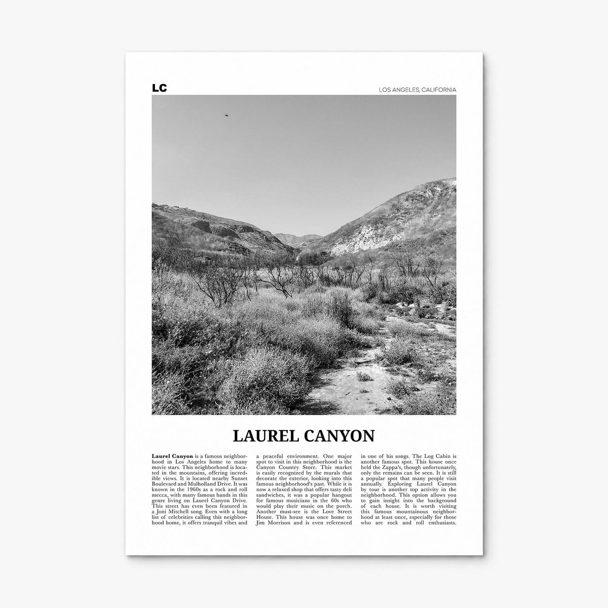 Laurel Canyon Newspaper Poster, print only (unframed)