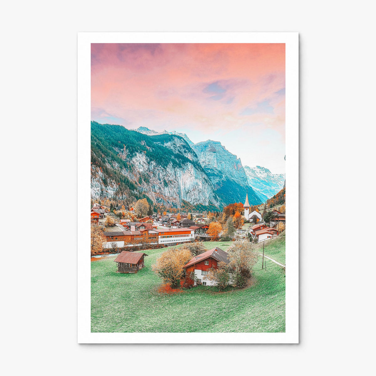 Lauterbrunnen Photo No 1 Poster, print only (unframed), white border