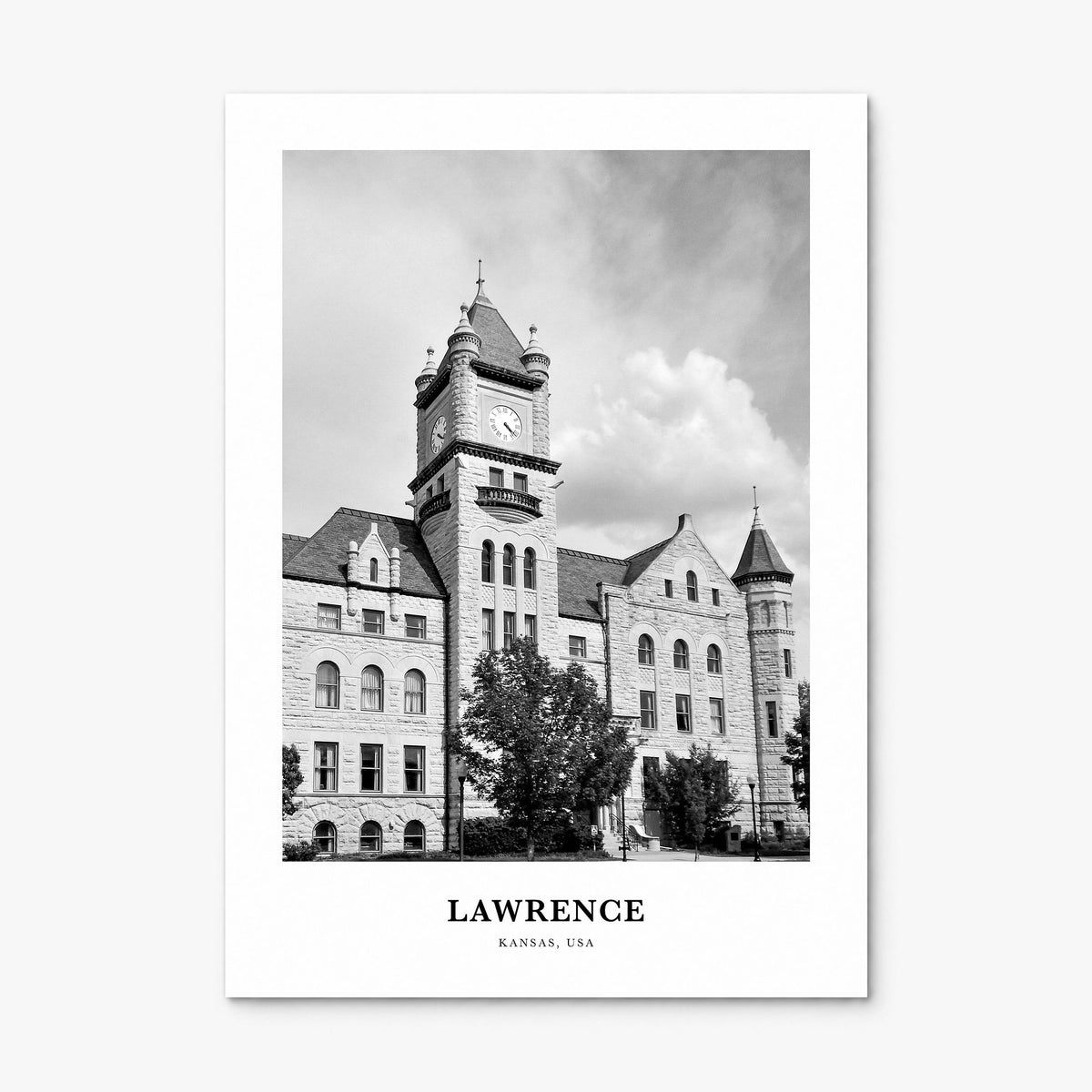 Lawrence, Kansas Classic Poster, print only (unframed)