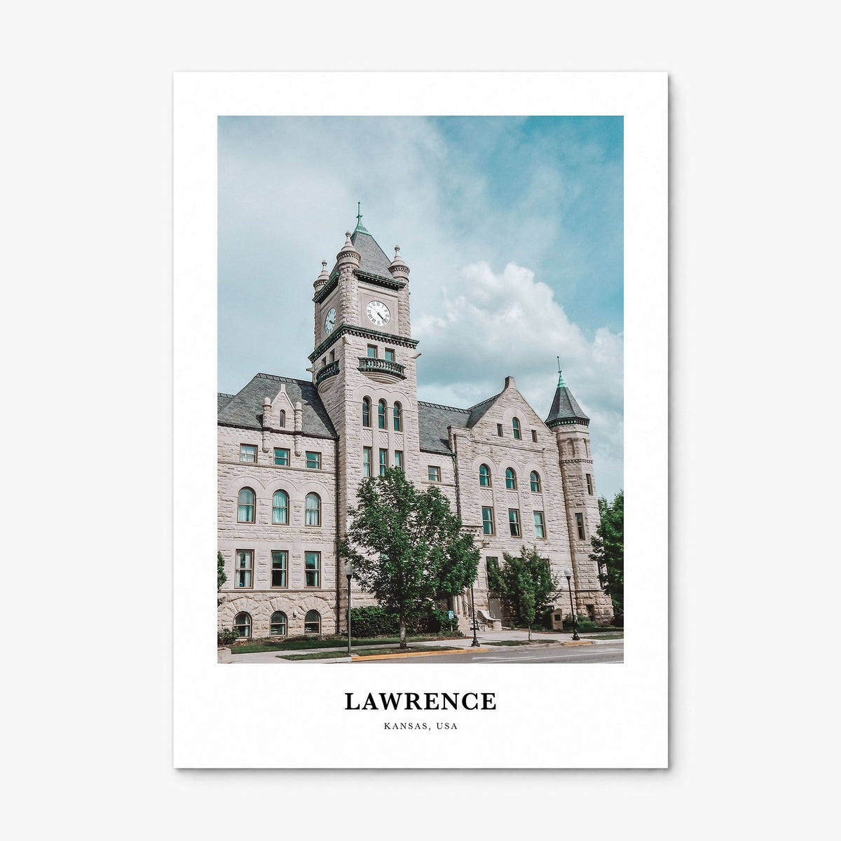 Lawrence, Kansas Classic Poster, print only (unframed)