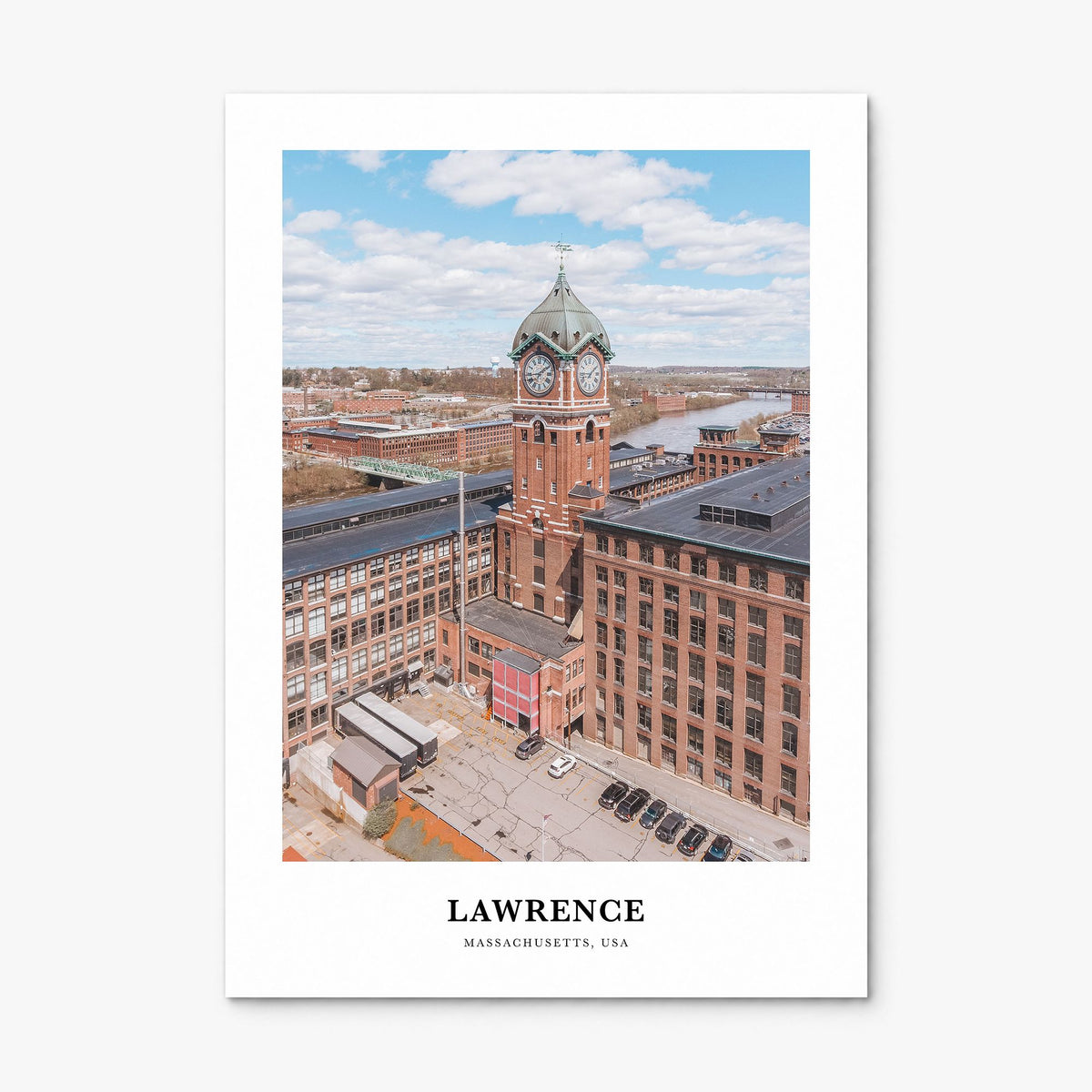 Lawrence, Massachusetts Classic Poster, print only (unframed)