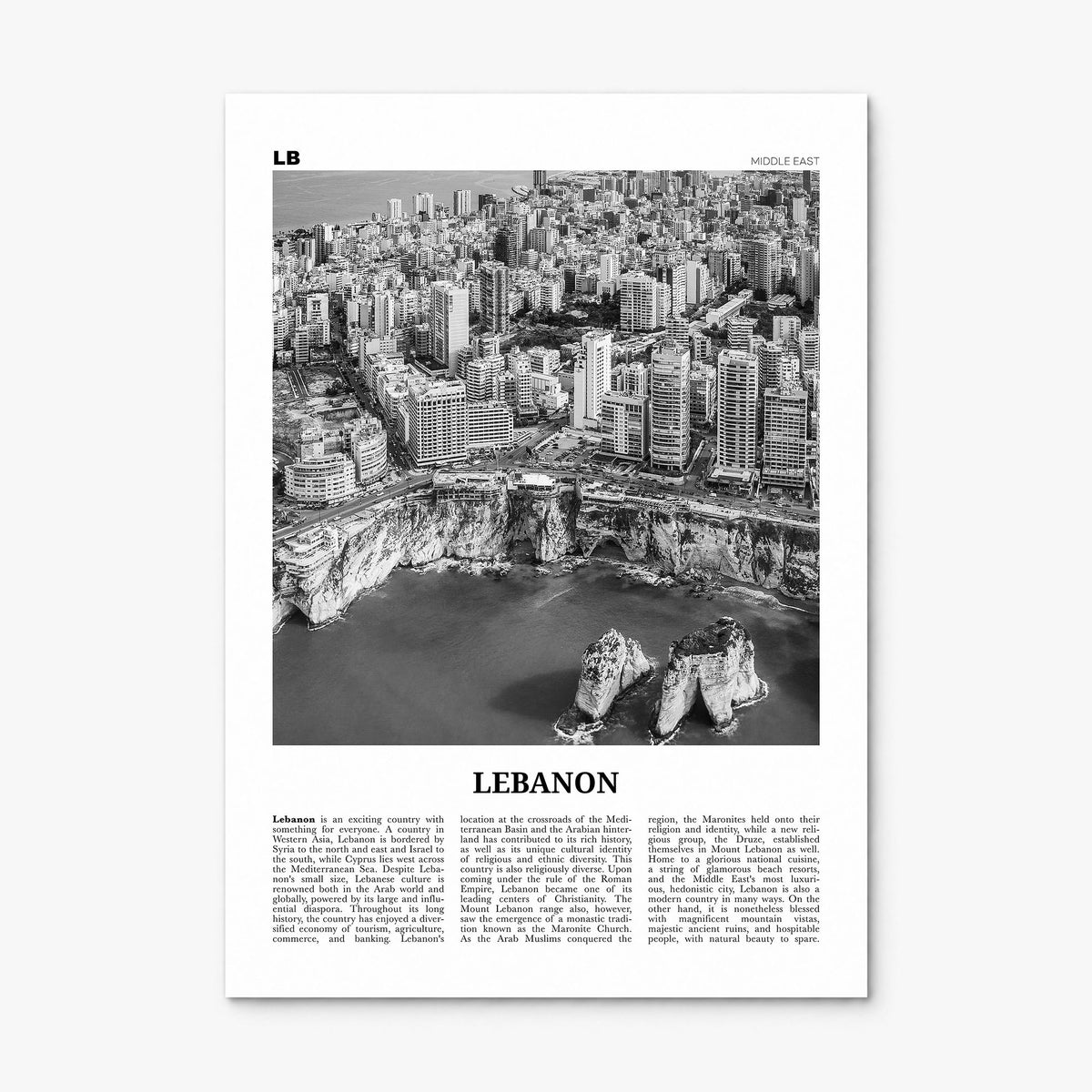 Lebanon Newspaper No 3 Poster, print only (unframed)