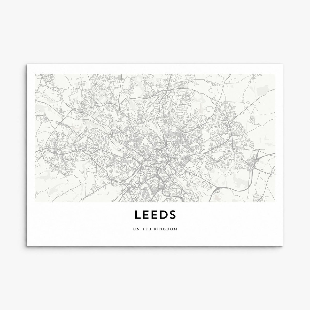 Leeds Map Poster, print only (unframed)