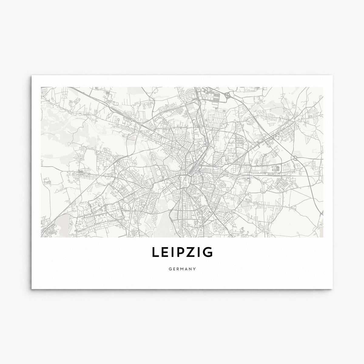 Leipzig Map Poster, print only (unframed)