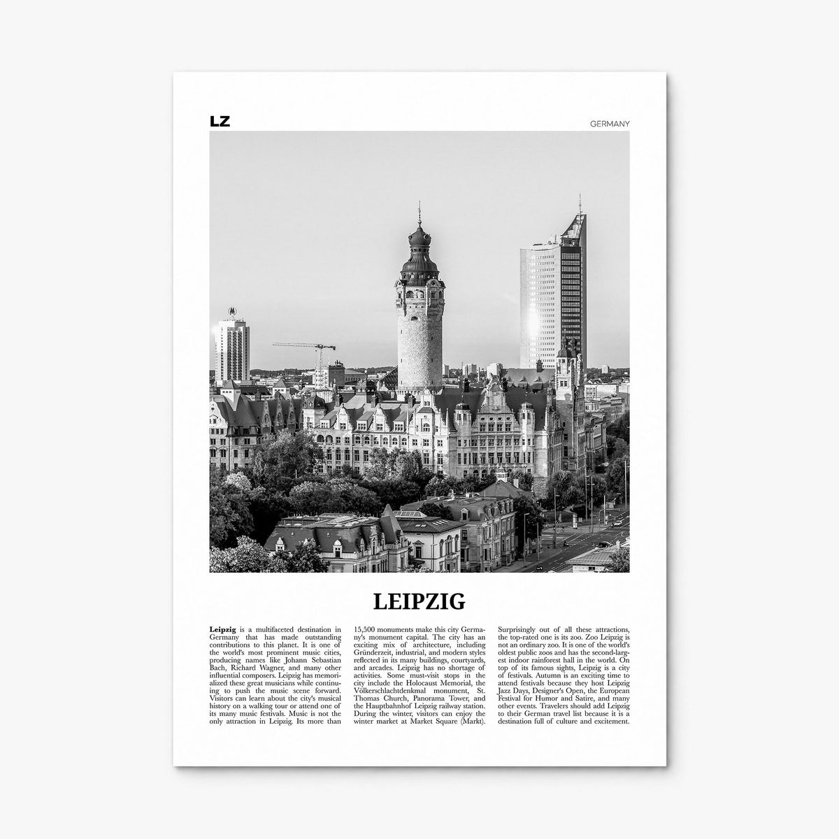Leipzig Newspaper Poster, print only (unframed)