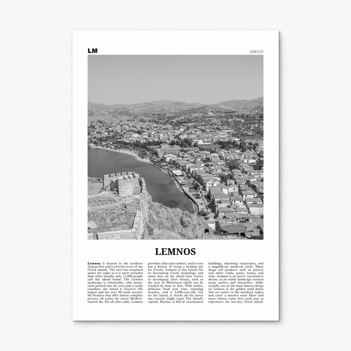 Lemnos Newspaper Poster, print only (unframed)