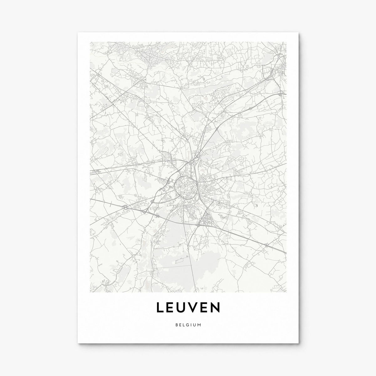 Leuven Map Poster, print only (unframed)