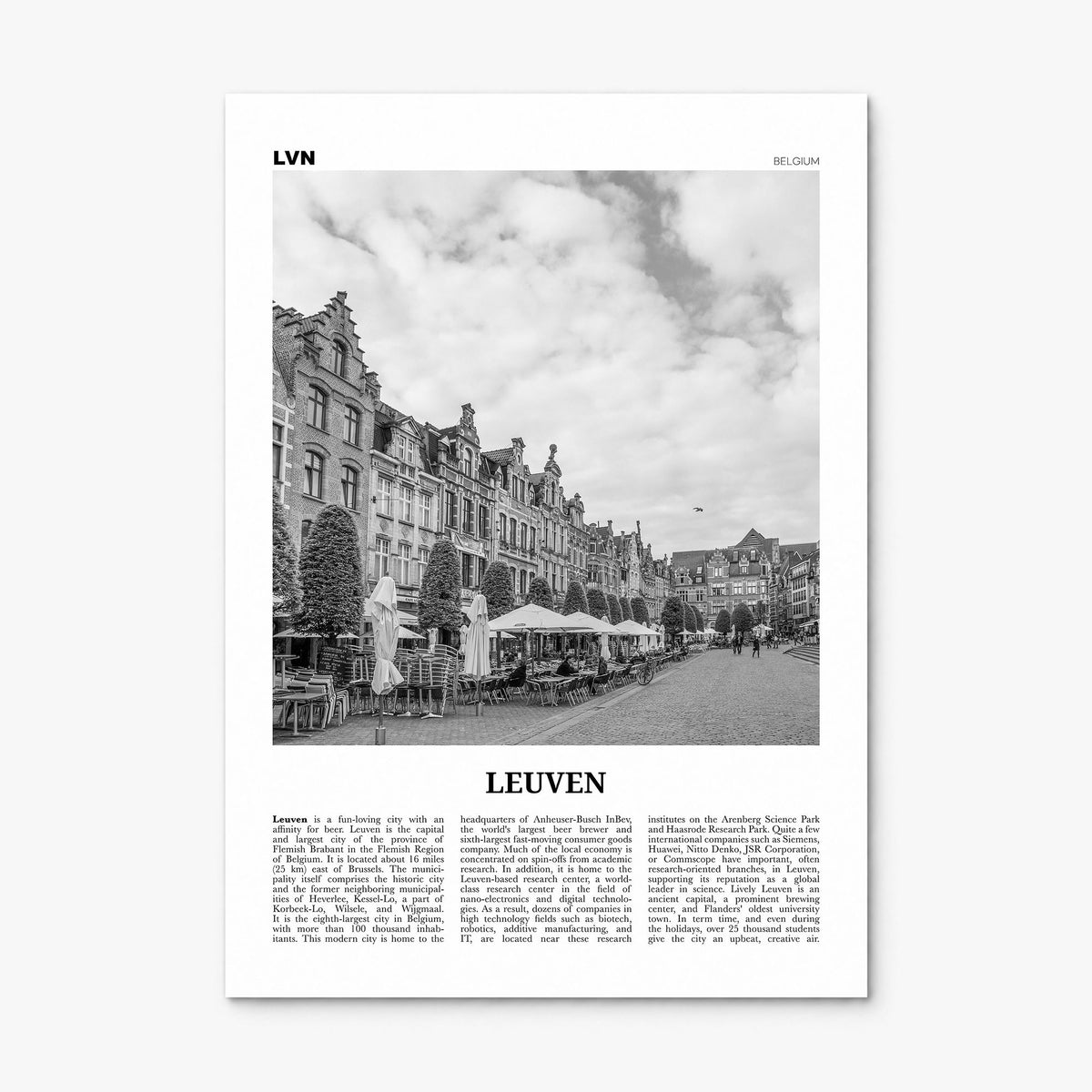 Leuven Newspaper No 1 Poster, print only (unframed)