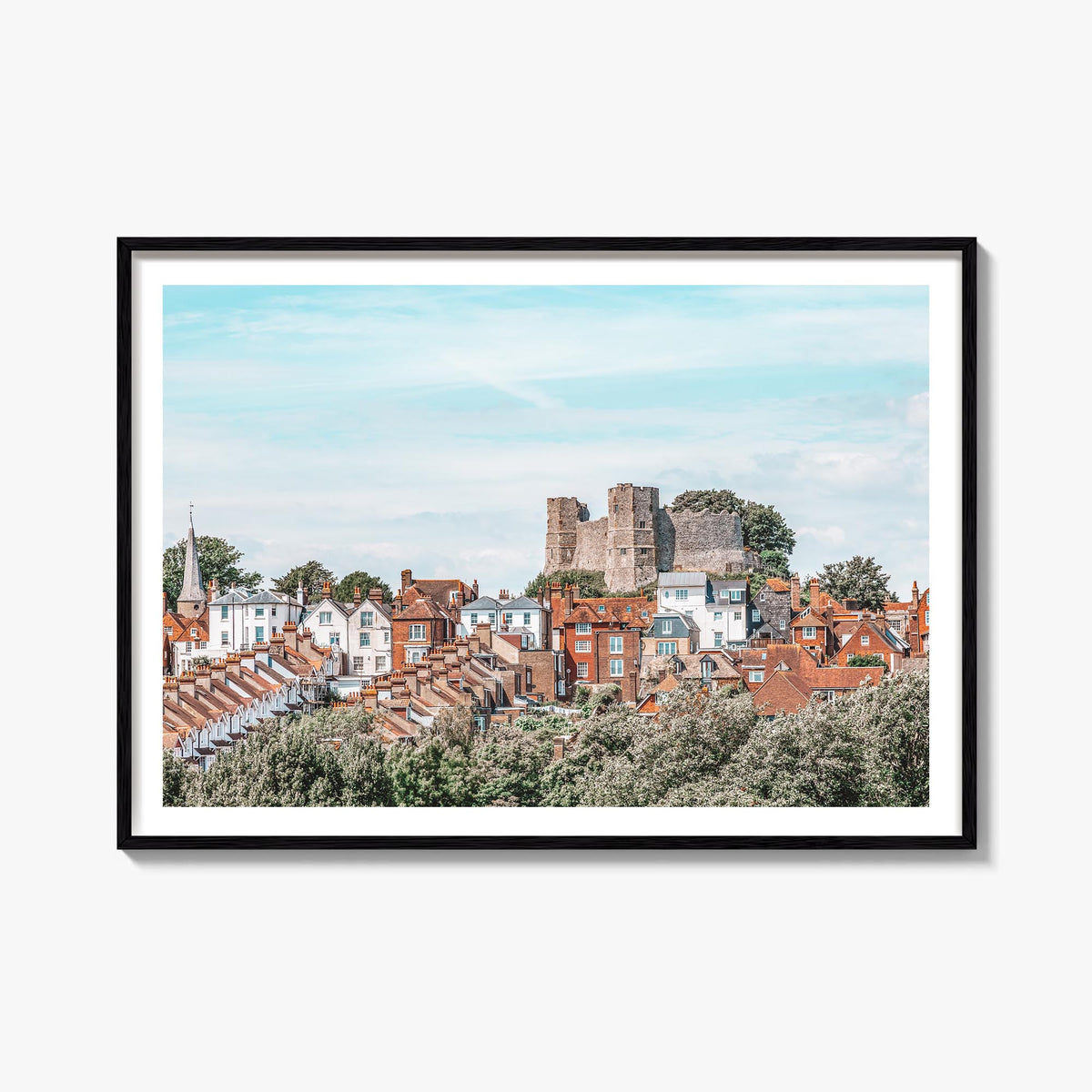 Lewes colorful photo poster of Delaware, USA – horizontal wall art, unframed print shown in interior mockup