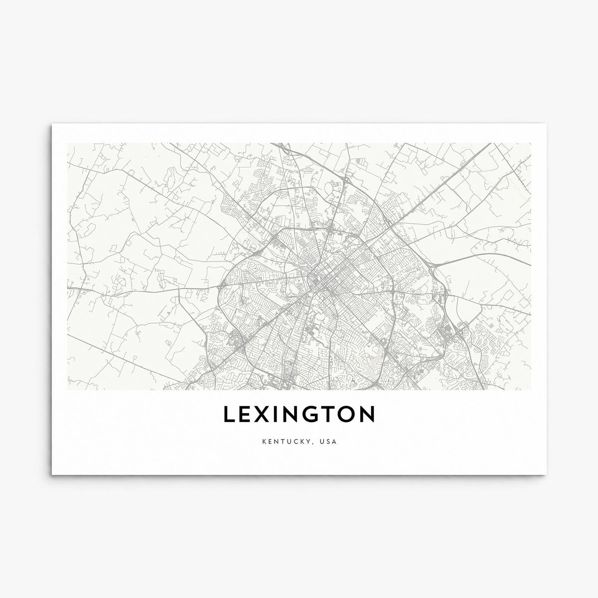 Lexington, Kentucky Map Poster, print only (unframed)