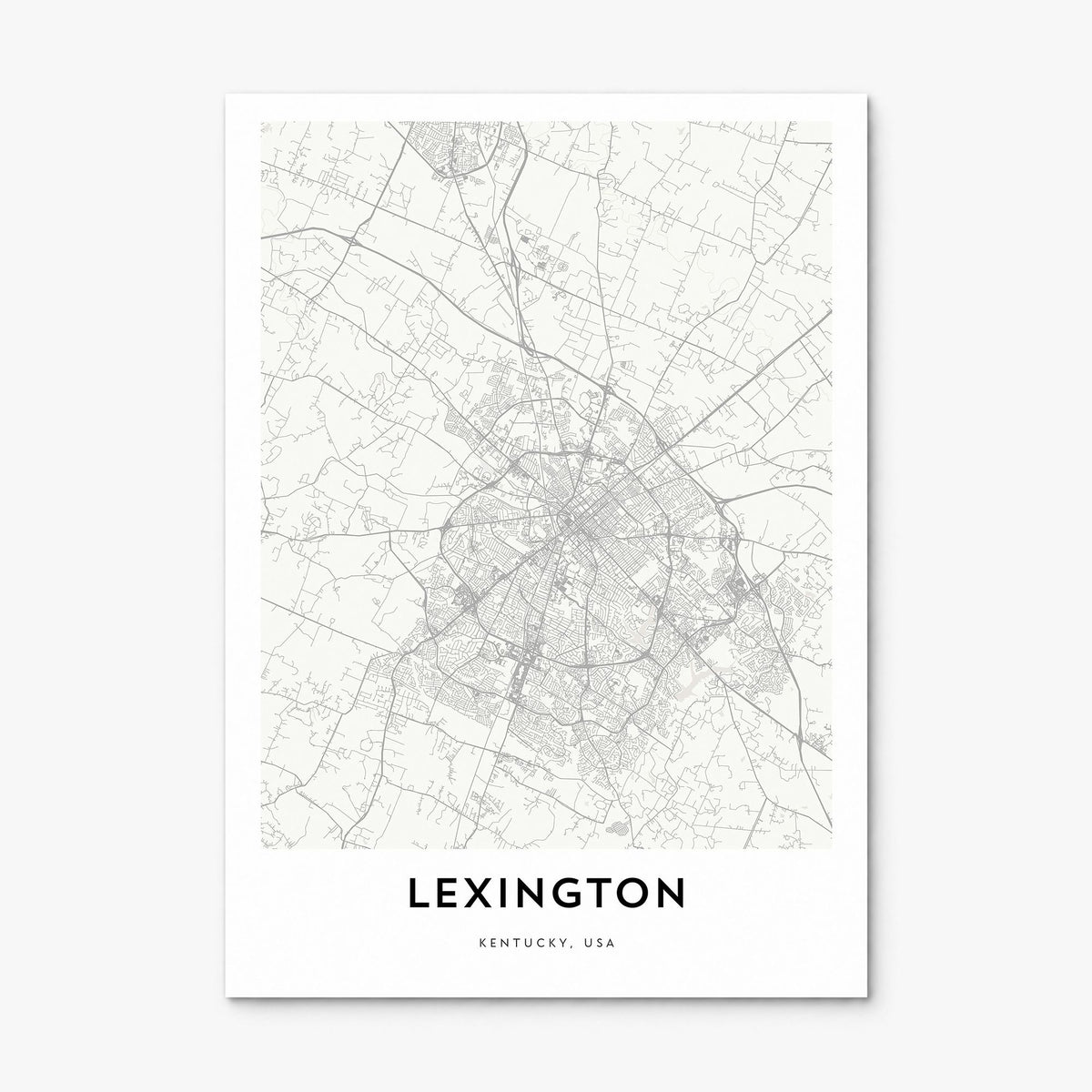 Lexington, Kentucky Map Poster, print only (unframed)