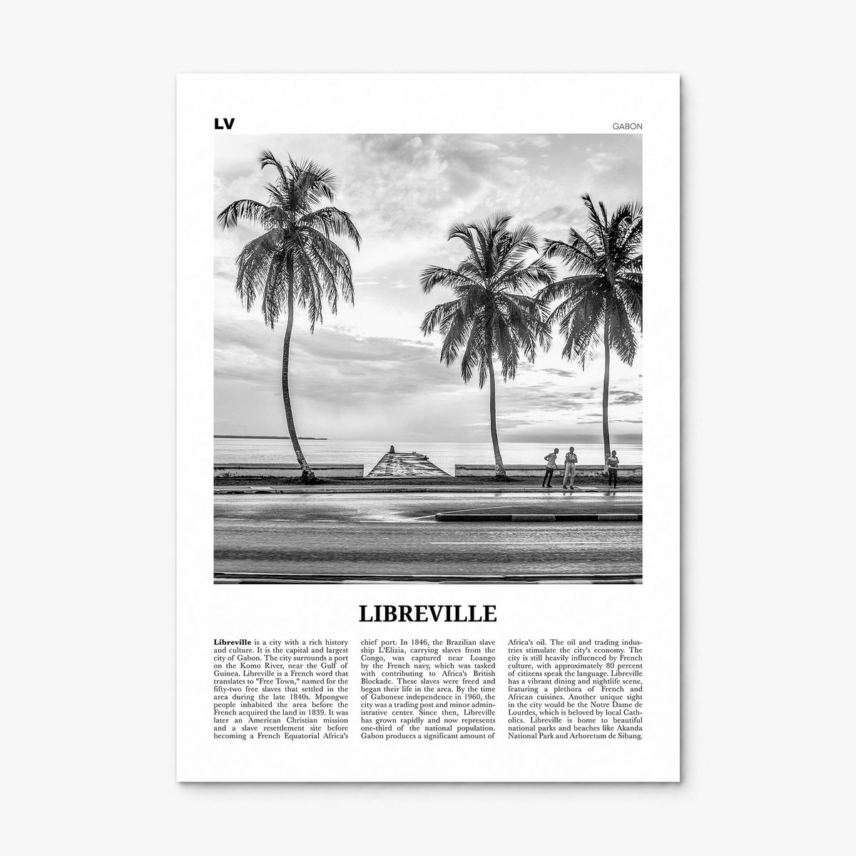 Libreville Newspaper Poster, print only (unframed)
