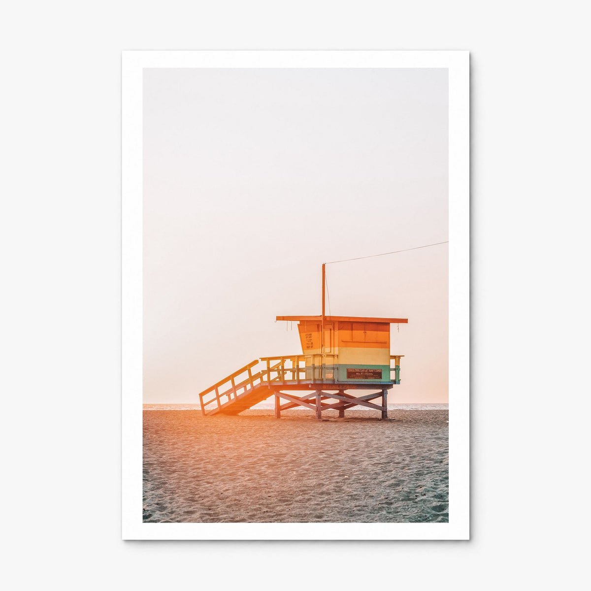 Lifeguard Stand Photo No 2 Poster, print only (unframed), white border