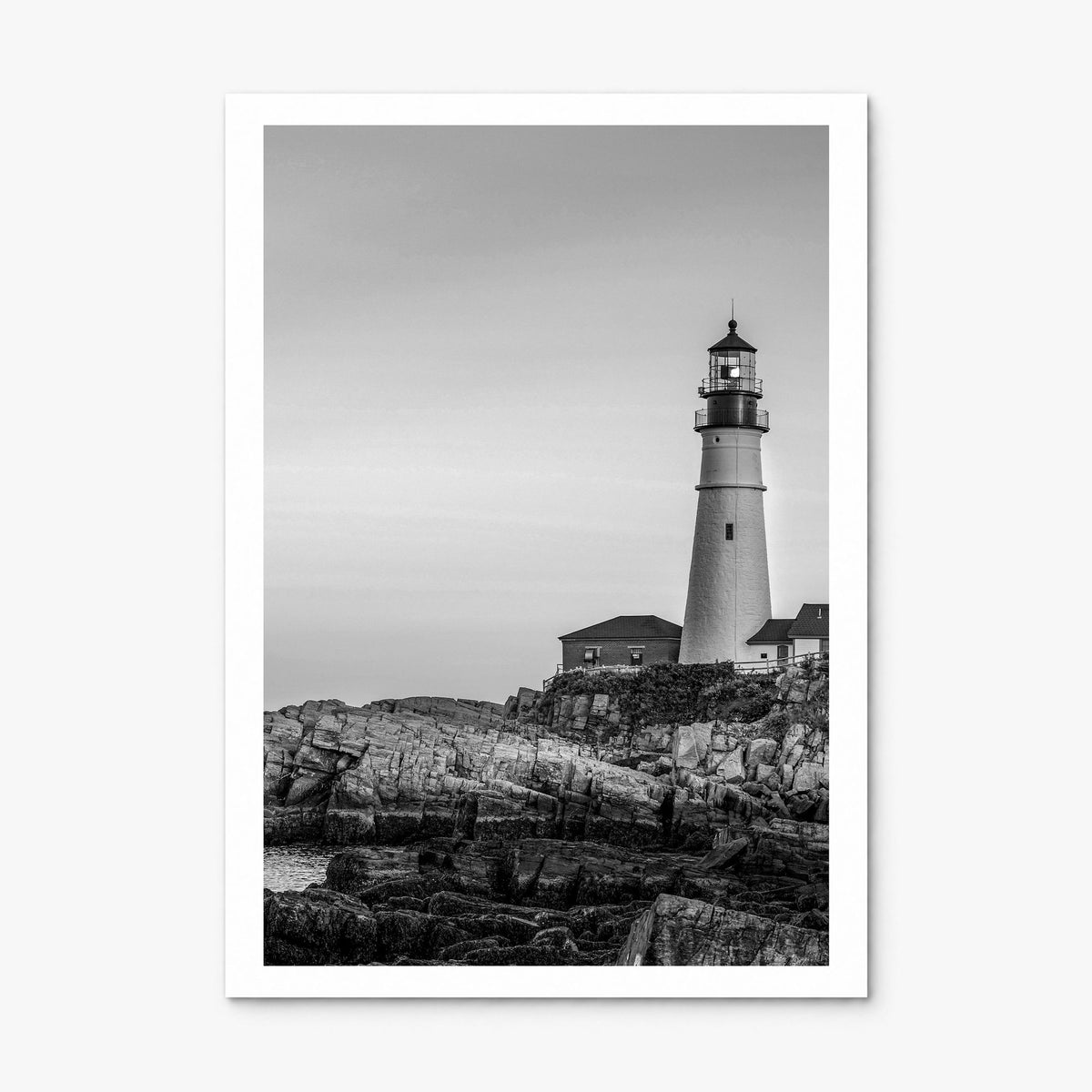 Lighthouse Photo No 1 Poster, print only (unframed), white border