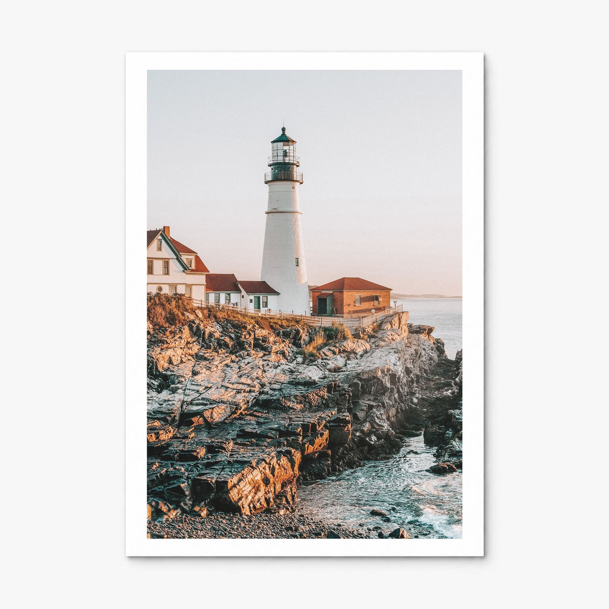 Lighthouse Photo No 2 Poster, print only (unframed), white border