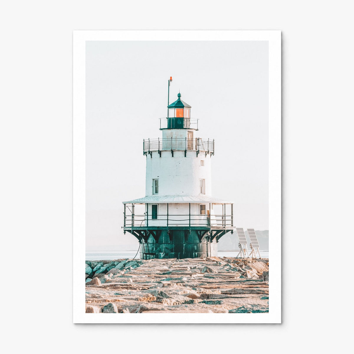 Lighthouse Photo No 7 Poster, print only (unframed), white border