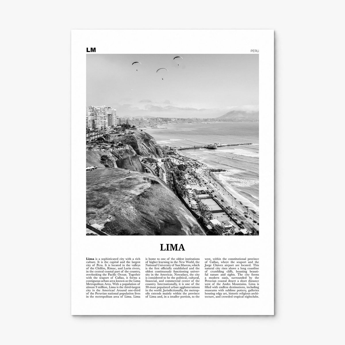 Lima Newspaper No 1 Poster, print only (unframed)