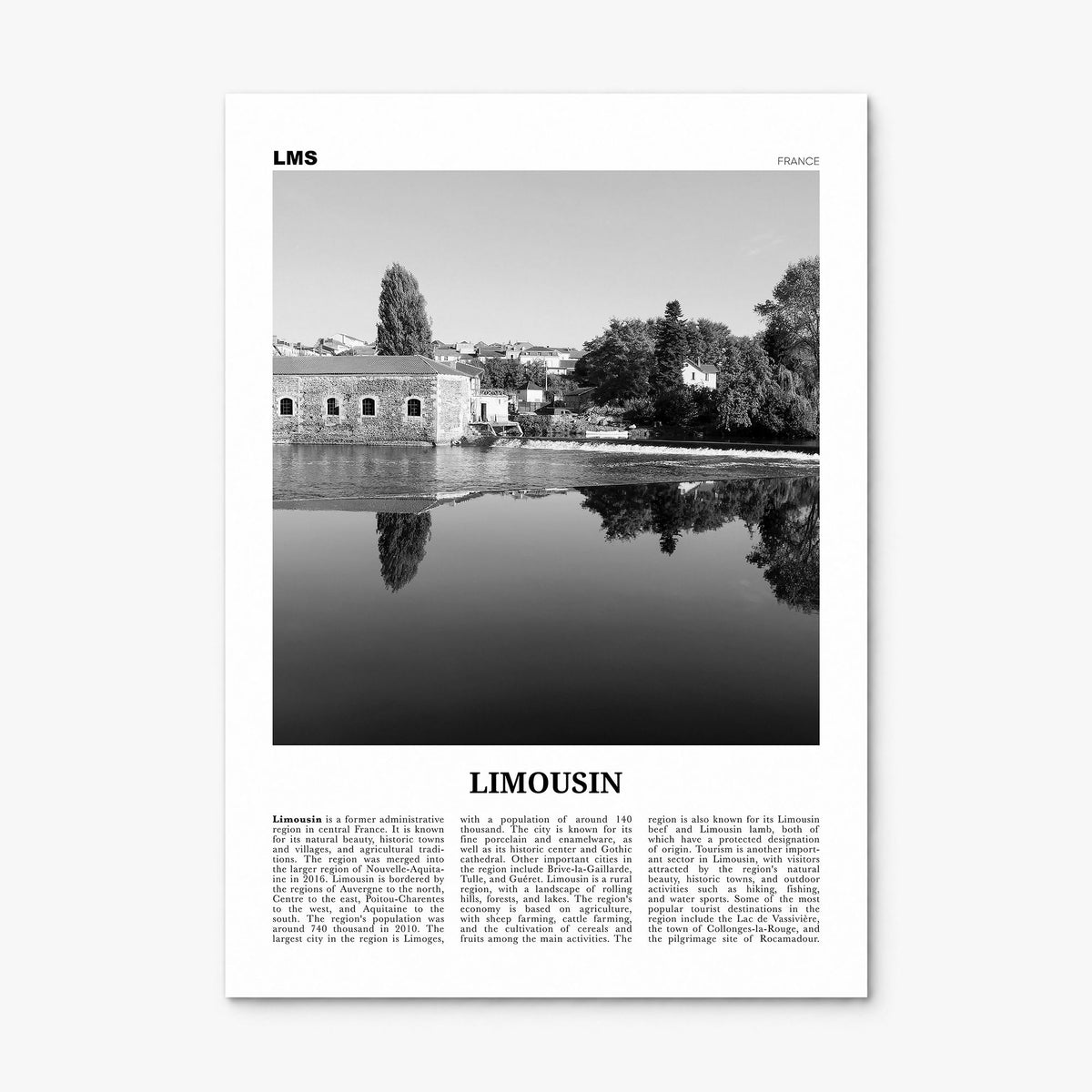 Limousin Newspaper Poster, print only (unframed)