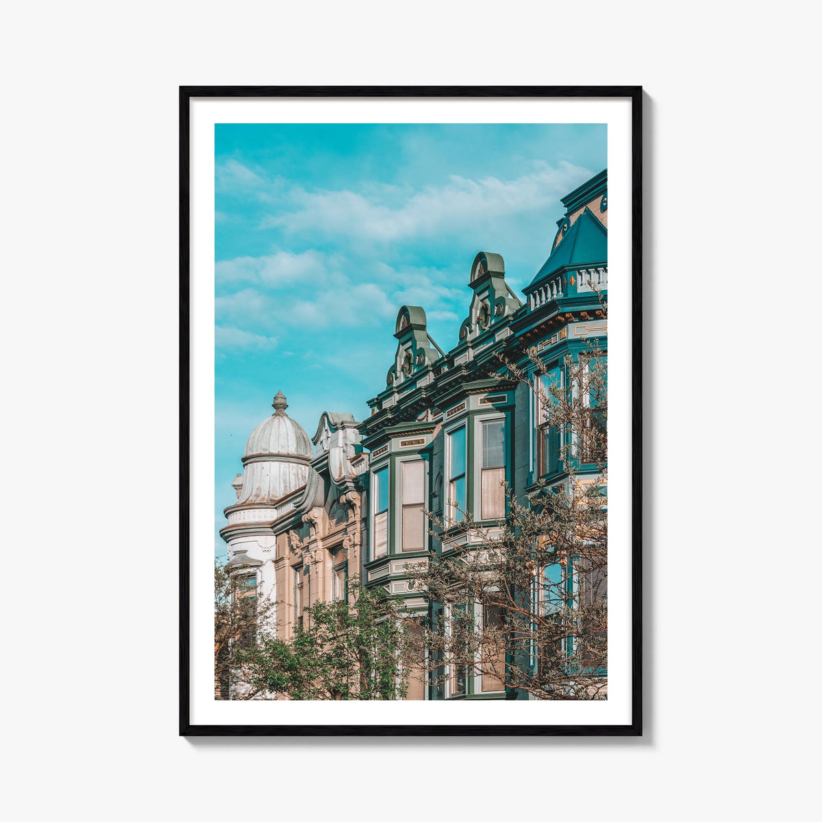 Lincoln Park no. 2 colorful photo poster of Chicago, Illinois – vertical wall art, unframed print shown in interior mockup