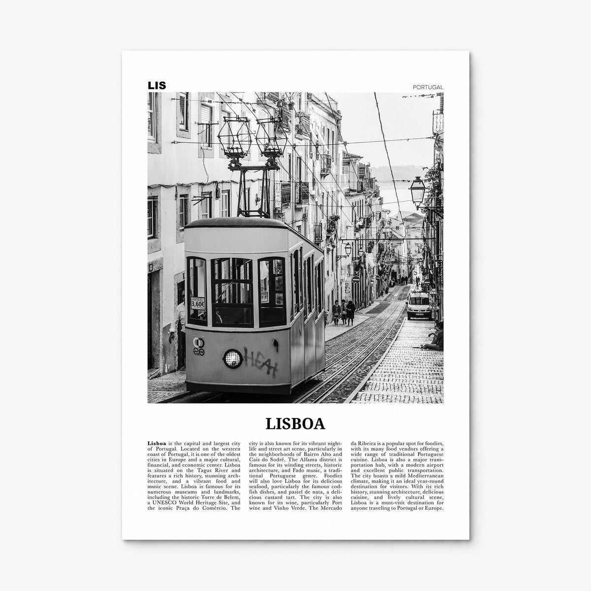 Lisboa Newspaper Poster, print only (unframed)