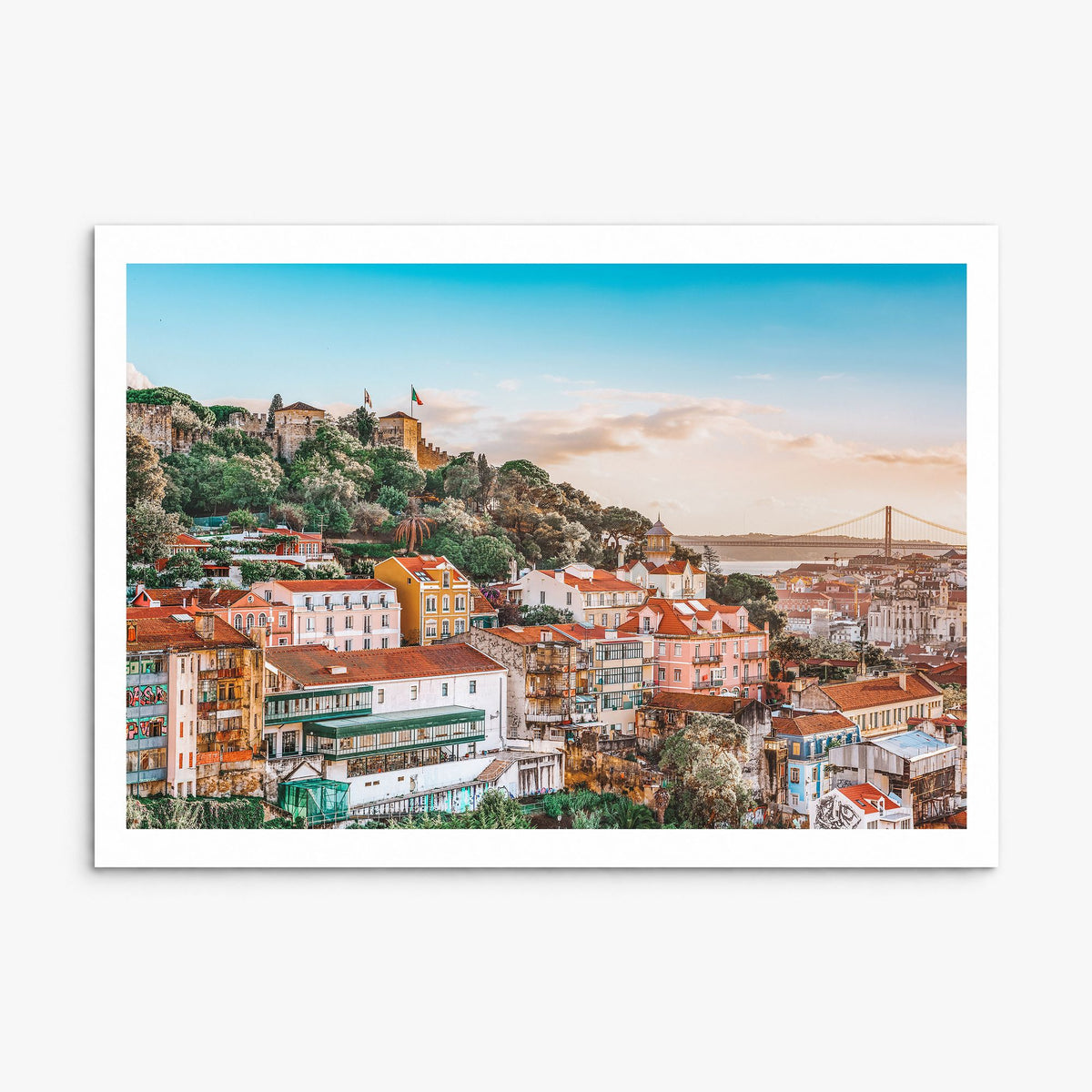 Lisbon Photo Poster, print only (unframed), white border