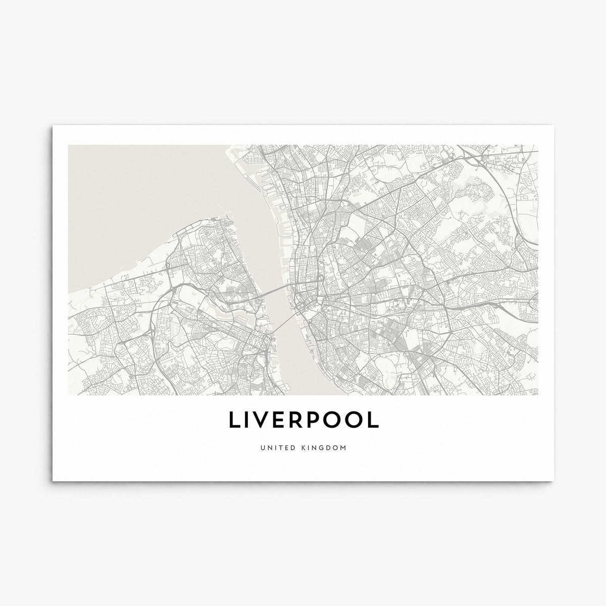 Liverpool Map Poster, print only (unframed)
