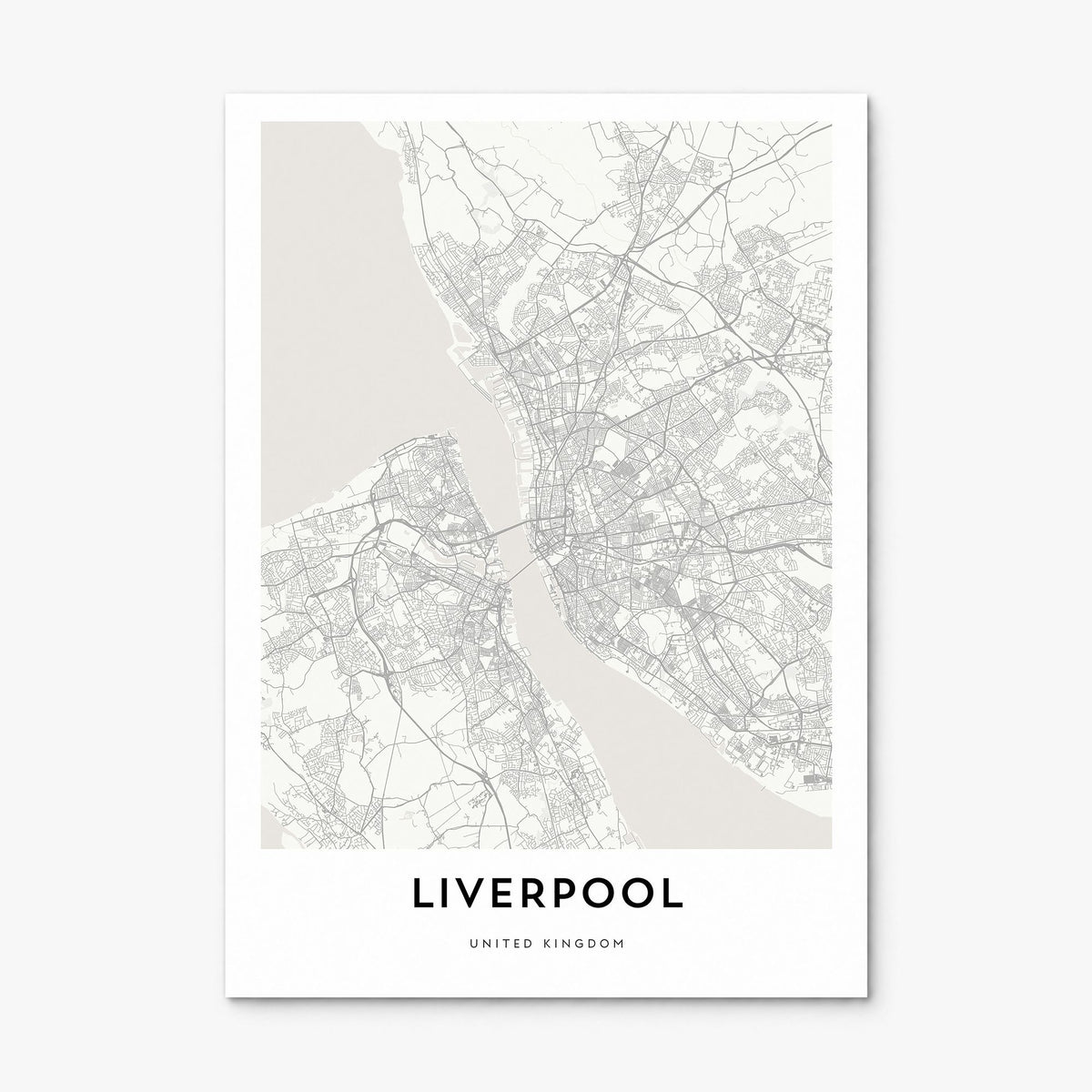 Liverpool Map Poster, print only (unframed)