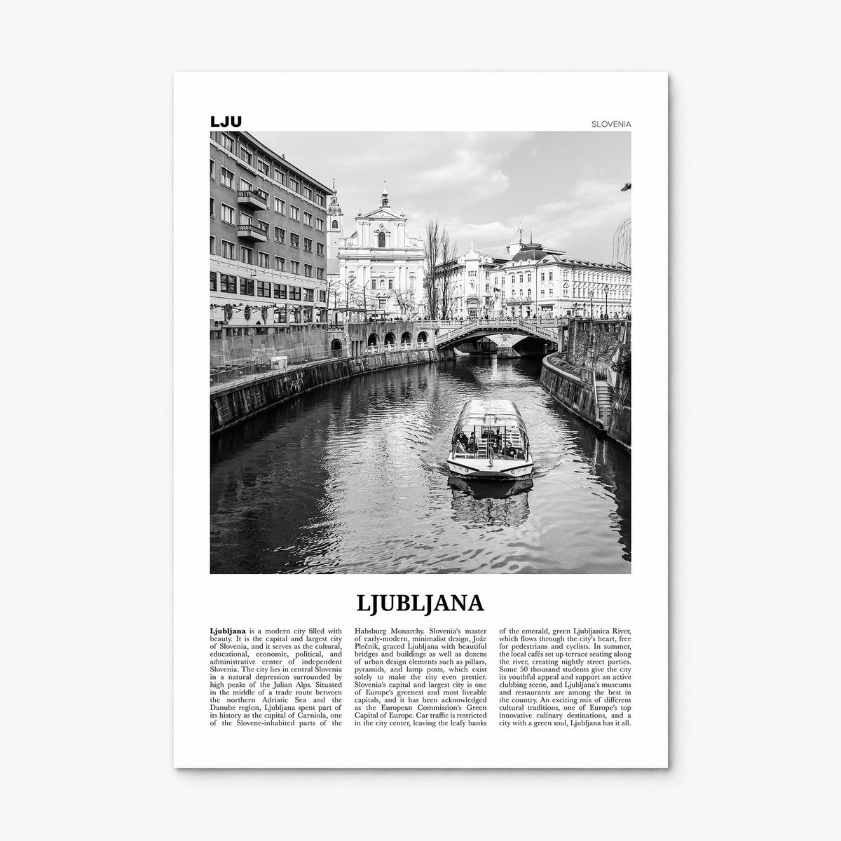 Ljubljana Newspaper Poster, print only (unframed)