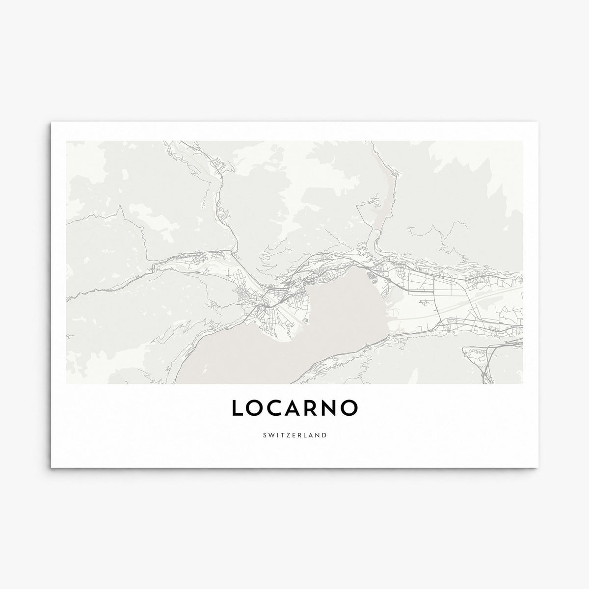 Locarno Map Poster, print only (unframed)