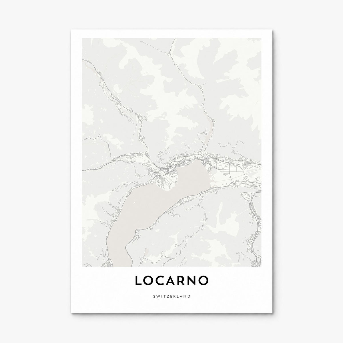 Locarno Map Poster, print only (unframed)