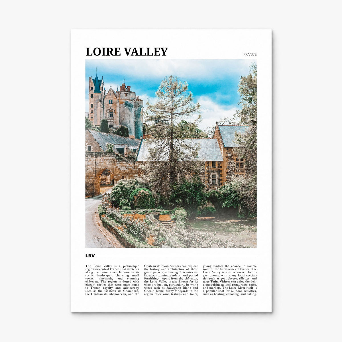 Loire Valley Travel Poster, print only (unframed)