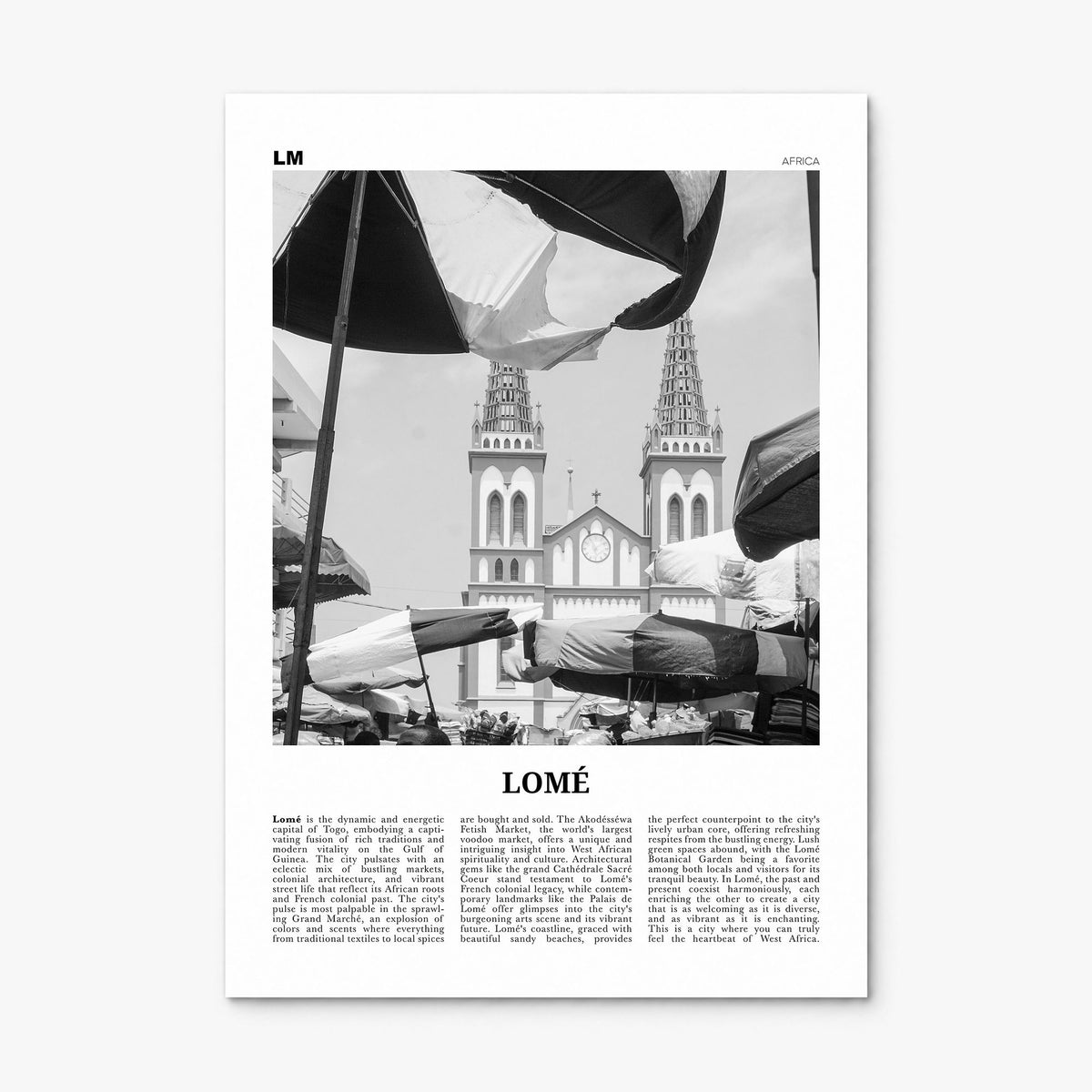 Lomé Newspaper Poster, print only (unframed)