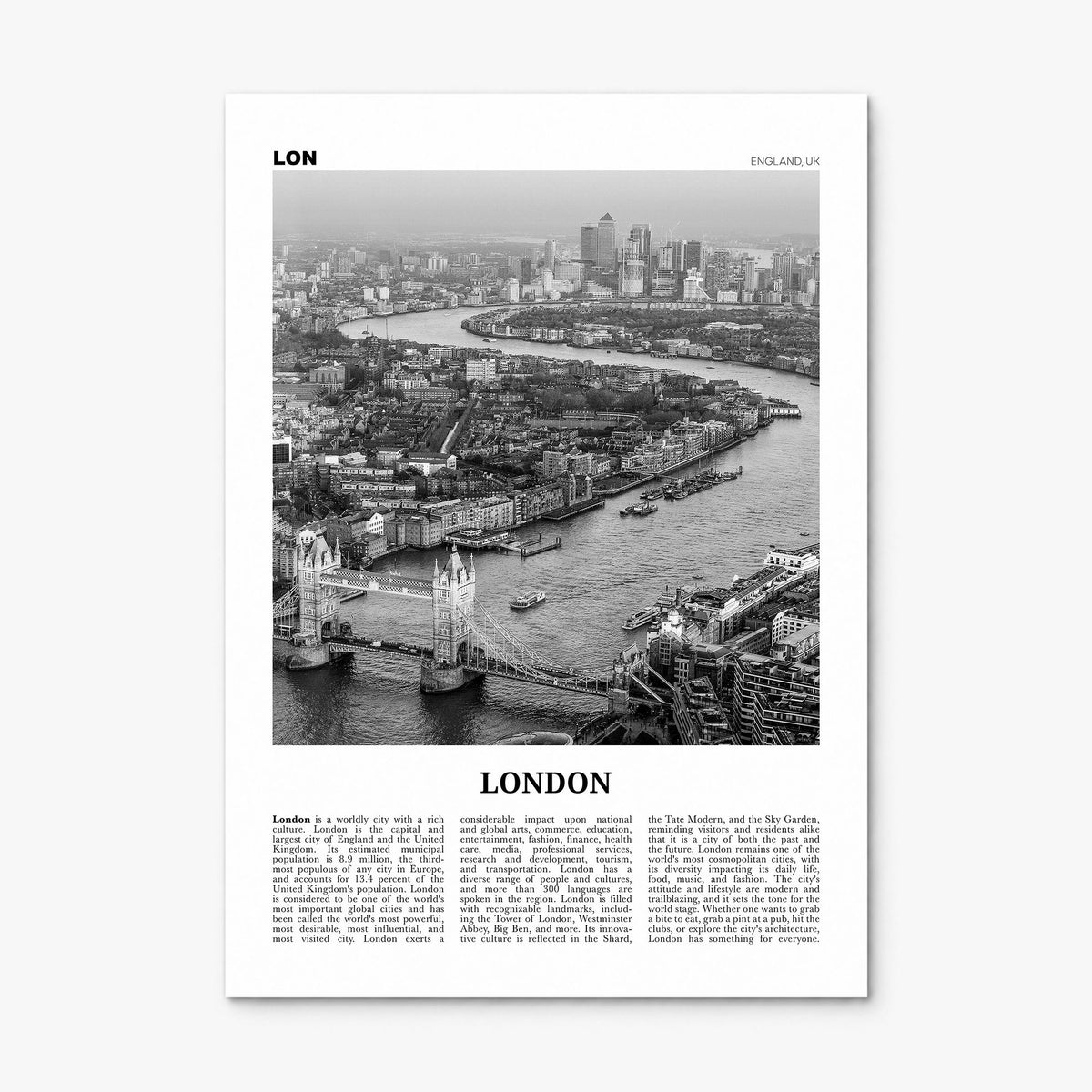 London Newspaper No 2 Poster, print only (unframed)