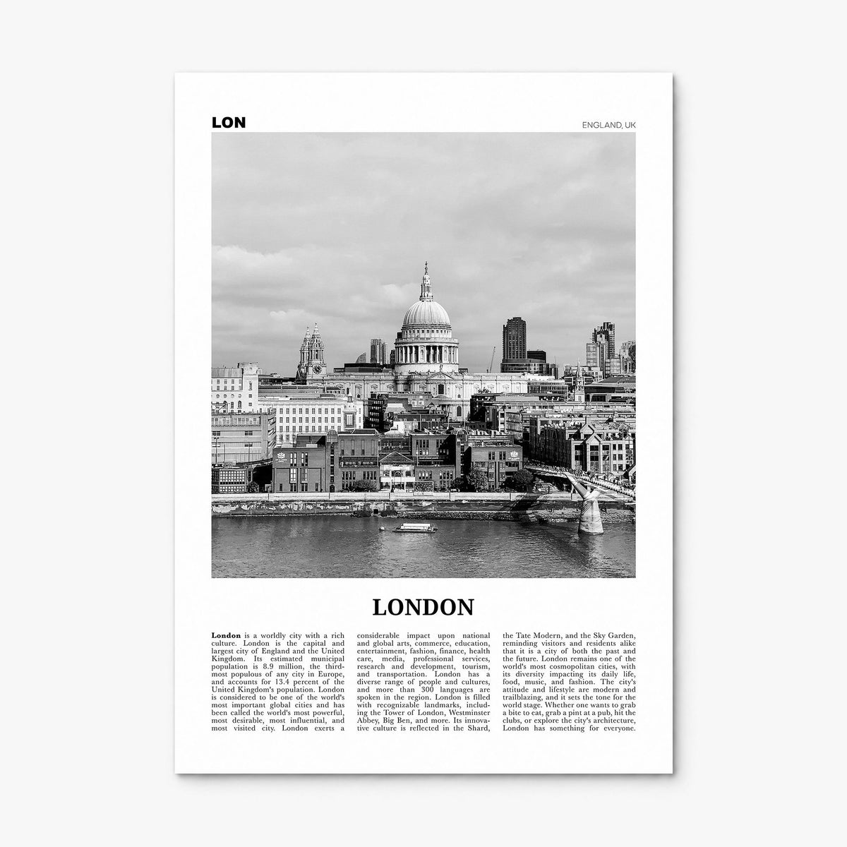 London Newspaper No 4 Poster, print only (unframed)